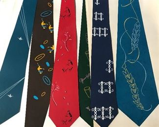 Collection of Hand Painted Tie Designs