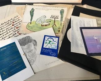 Signed Collection of Sketches and Ephemera