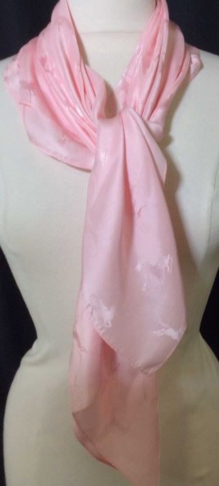 Pink Sulk Galloping Horse Square Scarf