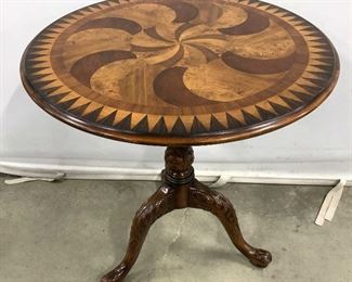 Theodore Alexander Multi Wood Circular End Table