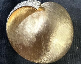 TRIFARI gold Toned Rhinestone Brooch