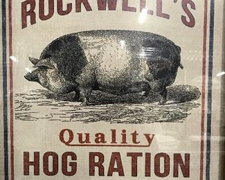 Framed Advertisement Rockwell’s Quality Hog Ration