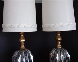 Matching Tall Glass Lamps