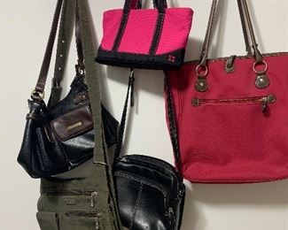 Purses and bags. 