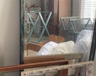 Vintage mirrors and frames. 