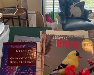Coffee table books, birds, gardening , medical & travel. 