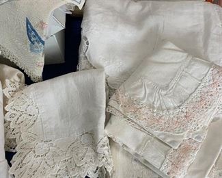 Vintage linens. 