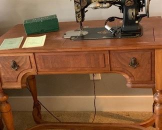 Singer White sewing machine. 