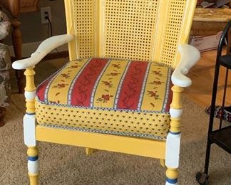 Whimsical painted chair. 