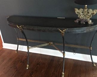 Wood and Metal Console Table 