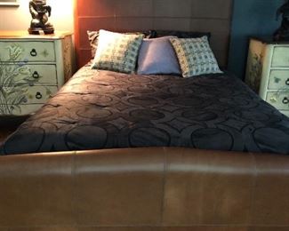 Leather Queen Bed 