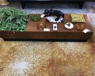 Low coffee table with built in planter