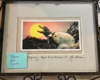 Smaller John Moran Signed matted framed photo 