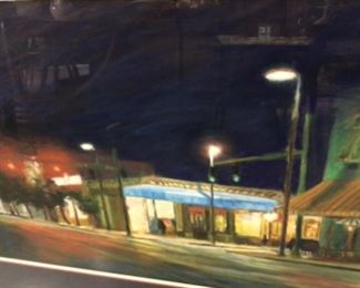 Doris Garrington pastel of downtown Gainesville 