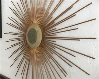 Mid century metal wall sculpture 
