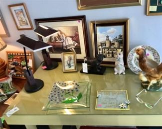 Pair heavy vintage desk lamps circa 1960 on wonderful mid century desk