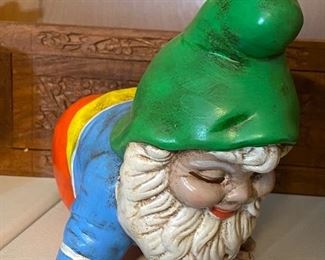 Hand painted gnome figurine