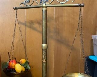 Vintage brass scale