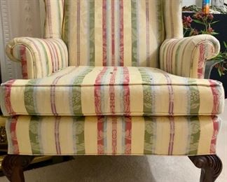 Hickory Tavern Queen Anne wing back chair