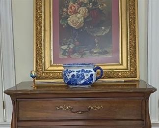 Alternate view of chest; lithograph; Blue & White Chamber Pot