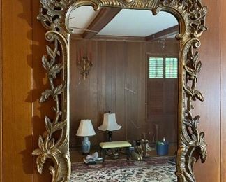 Vintage Hollywood Regency style wall mirror