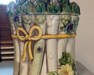 Asparagus canister/cookie jar
