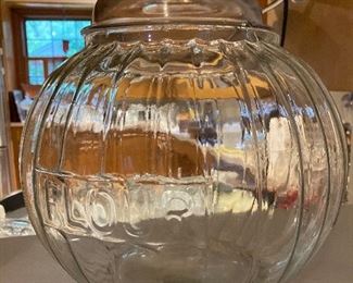 Vintage Hoosier pumpkin flour canister