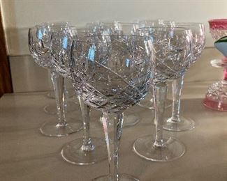Crystal winde hock glasses