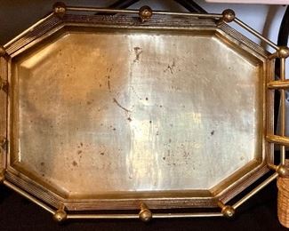 Vintage brass serving tray