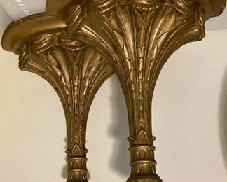 Gilded wall brackets