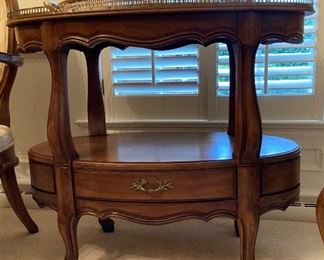 White Furniture French Provincial tea cart on rollers