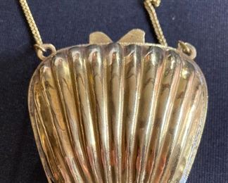 Small brass evening purse