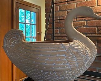 Terra Cotta swan planter