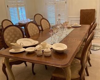 White Furniture French Provincial dining table & chairs