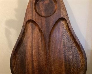 Vintage wood pear tray