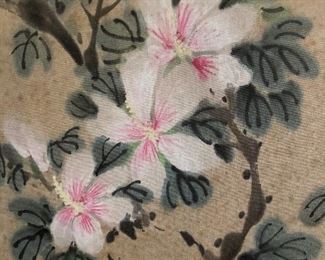 Close-up of painted screen