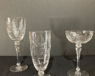 Vintage cut crystal glasses