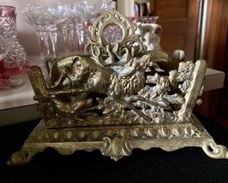 Brass Elk letter holder