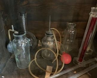 Vintage dental glass equipment