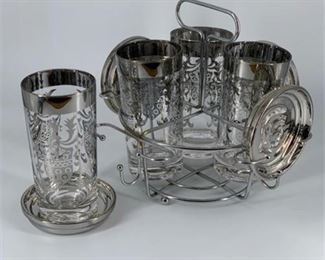 Lot 530
Vintage Kimiko High Ball Glass & Coaster Set