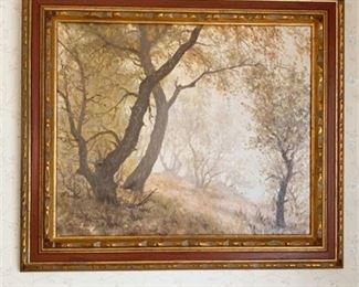Lot 706
Laszlo Nemethy 'Misty Falls' Landscape in Oil