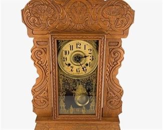 Lot 806
New Haven Clock Co. Oak Mantel Clock 1890