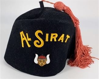 Lot 843
Vintage 1950's Masonic Al Sirat Fez
