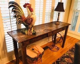 $250 - rustic sofa table - 64x18x31