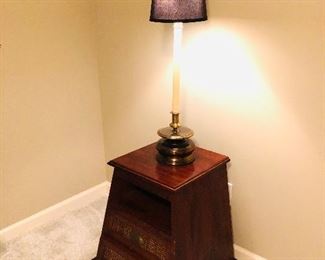 $95, pyramid side table - 22x25x19