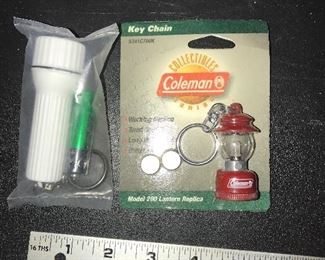 Mini Flashlight and Keychain Coleman Lantern $5.00 for both