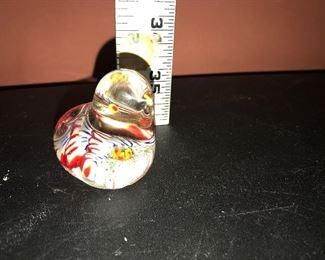 Glass Paperweight Duck $4.00