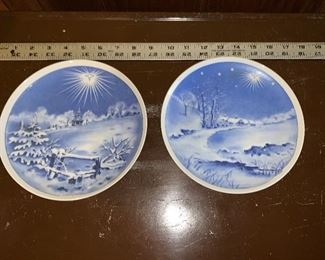 2 Christmas Plates $6.00