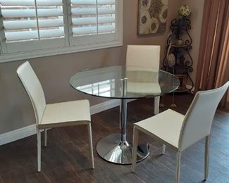 Leather chairs & Bistro Table 
$150 OBO