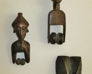 African Tribal Mask - $75; with two African Pulleys - $250 and $285 (Large Pulley SOLD)